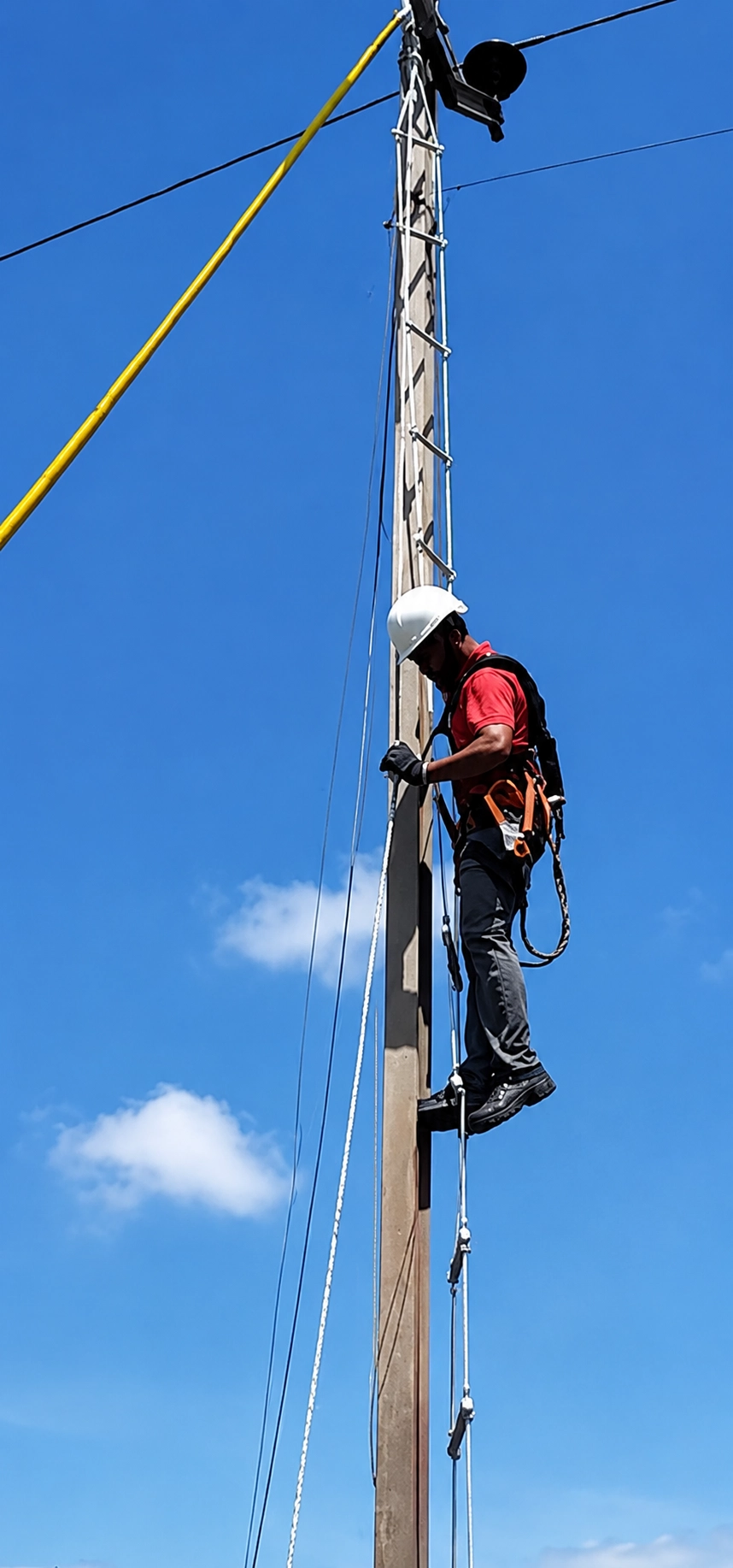 Pole climbing kit field application